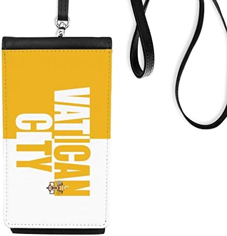 Vatican City Country Zastava Naziv Telefon novčanik torbica Viseći mobilni torbica Crni džep