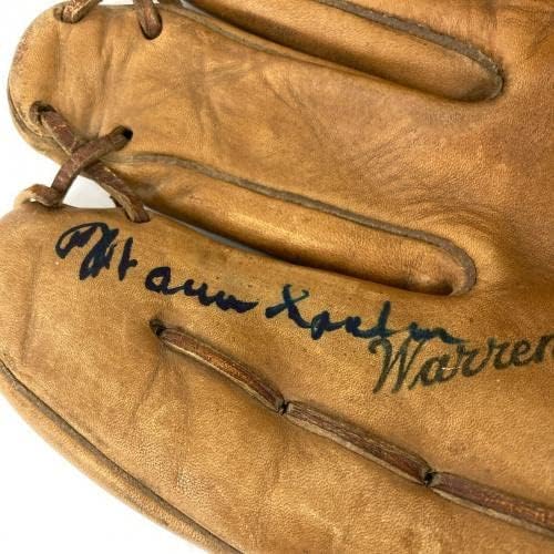 Warren Spahn potpisao je 1950-ove rukavice za Bejzbol model igre JSA COA-MLB rukavice sa autogramom
