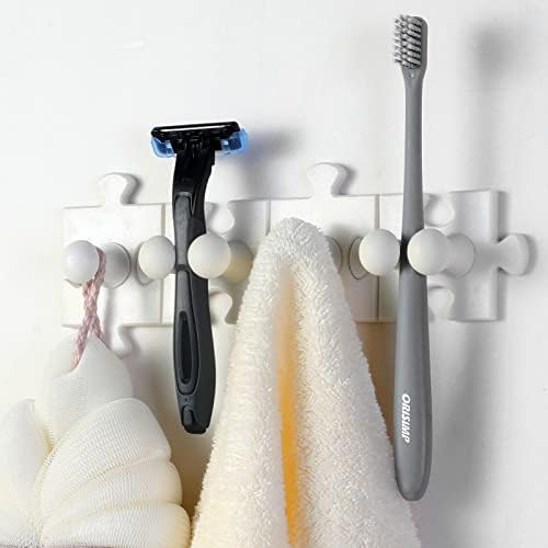 BearxBee samoljepljive kuke, nosači četkica za zube za viseće ručnike Ključ za kabel za kabel za kabela, silikonska ukras kuka za