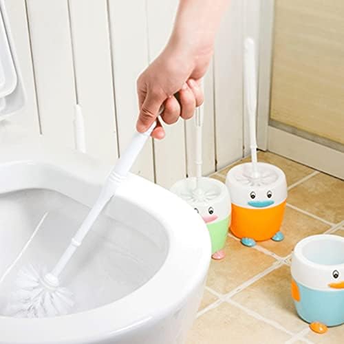 Toaletna posuda Creative WC četkica s crtanim držačem, dugačkim rukom WC školjka za toalet, slatka četka za čišćenje za kupatilo čišćenje