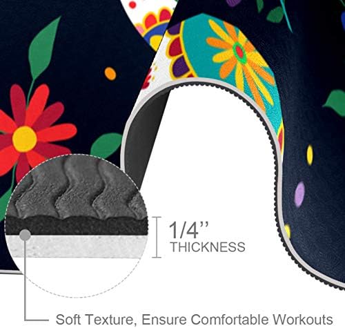 Siebzeh tamna boja Premium Thick Yoga Mat Eco Friendly Rubber Health & amp; fitnes non Slip Mat za sve vrste vježbe joge i pilatesa
