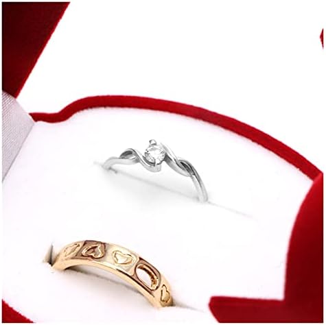 Heeqing AE205 Velvet angažman za vjenčanje za vjenčanje za prsten za nakit zaslona za pohranu kutije za pohranu kutije za ogrlice