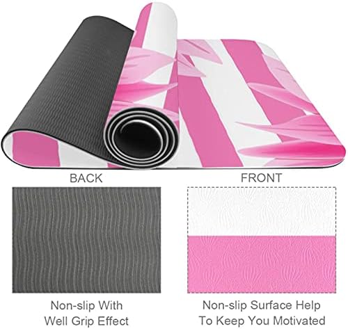 Siebzeh suncokret ružičasto-bijeli uzorak sa prugama Premium Thick Yoga Mat Eco Friendly Rubber Health & amp; fitnes neklizajuća prostirka