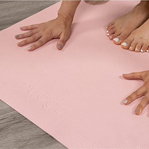 Myga entry Level yoga Mat-Eco-Friendly Mat za jogu, Pilates, Stretching & fitnes-neklizajući i lagan, odličan za putovanja-idealno za dom, teretanu ili Studio - 163 x 61cm - Dusty Pink