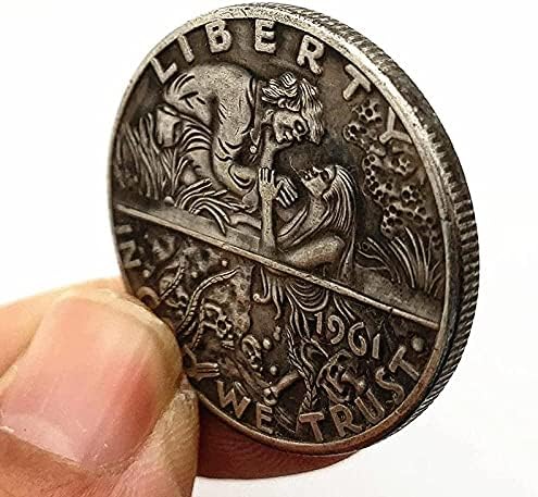 Izvrsni novčići 1961. lutajući novčići leptir djevojka vjenčanje ljubavna mesingana stara srebrna medalja bakrena srebrna 30 mm God