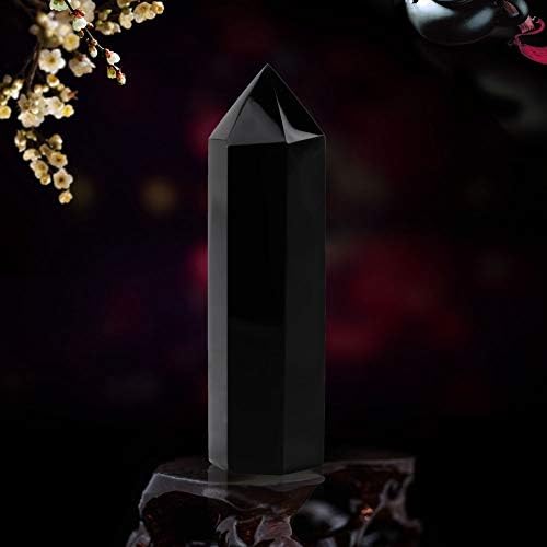 Crni obsidian, ljekoviti kristali Kamenje Kristalno pećenje Tower prirodne kvarcne bodove Šesterokutni draga Reiki Meditacija čakra