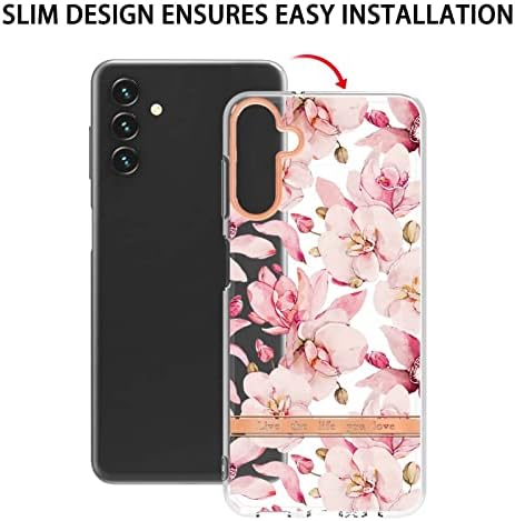 Dinglijia za Samsung A13 5G slučaj, tanka dizajn poboljšana kamera i zaštita ekrana lijepa cvijet djevojke i žene slučaj za Samsung