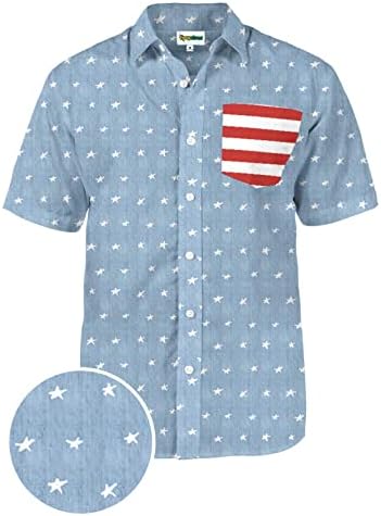 Tipsy vilves Patriotske majice za muškarce - USA kratki rukav na majicama za muškarce za muškarce za muškarce za 4. jula