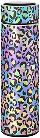 Glafij Leopard Gradient Purple 17 oz Boca vode, BPA, nehrđajući čelik, izolirane boce za vodu djeca, za školu, ured, teretanu, sport,