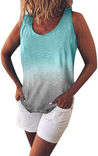 Loose Fit Tie-dye lagani majice dugi rukavi Vintage ljetne majice za žene trendi Casual kvadratni vrat