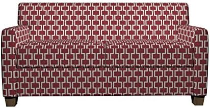 A0006a crveno - bijela moderna geometrijska dizajnerska tkanina za presvlake pored dvorišta