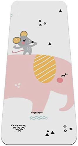Siebzeh Elephant and Mouse Premium Thick Yoga Mat Eco Friendly Rubber Health & amp; fitnes Non Slip Mat za sve vrste vježbe joge i