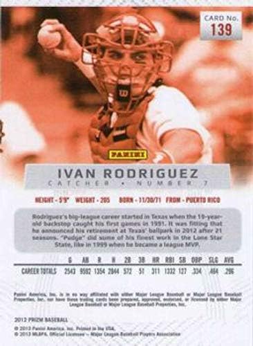 2012 Panini Prizm 139 Ivan Rodriguez Rangers MLB bejzbol kartica NM-MT
