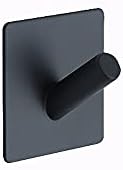 CPSUN ljepljive kuke (crna) 1 pakovanje jaki zidni kukica, za kupatilo kuhinju garaža Heavy Duty Contemporary Hotel stil zida montirana
