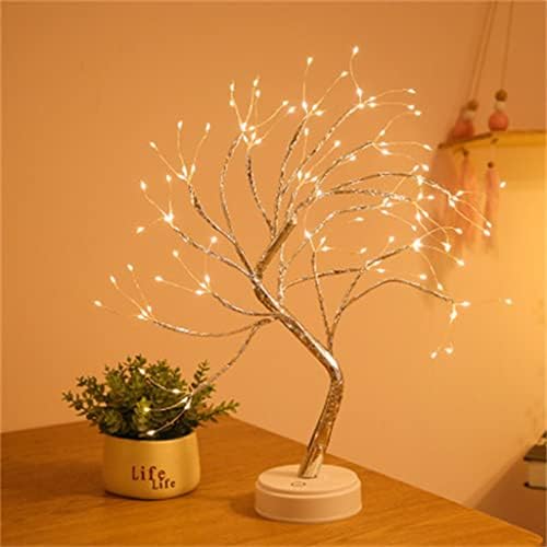 Uxzdx noćno svjetlo Mini božićno drvo bakarna žičana Garland lampa za djecu dekoracija kućne spavaće sobe Decor Fairy Light Holiday