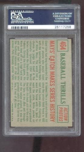1959. TOPPS 464 Willie Mays ulov čini serijama Istorija PSA 2 Ocjenjivanu bejzbol karticu - bejzbol ploče rookie kartice