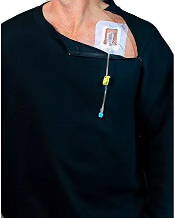 ComfyChemoCHEMOWEAR : Muška duga rukava hemoterapijska košulja sa zatvaračem