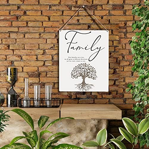 Porodični znakovi porodice za porodičnu zbir za docre Zidna porodica poput grana na drvenoj sobi Zidno umjetnost Porodična potpisuje