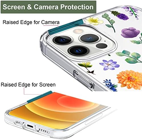 Unos Case kompatibilan sa iPhoneom 13 Pro Max Case Clear sa dizajnom reljefnog cvjetnog uzorka Mekani TPU branik tanak zaštitni 6,7