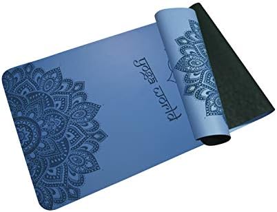 Yoga World Mandala Yoga Mat - Neklizajući & amp; Anti-Skid TPE gumeni donji dio-meka, debela & izdržljiva oprema za vježbanje za Pilates