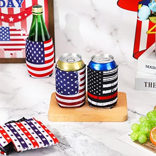 16 komada USA zastava mogu hladni rukavi Patriots Neoprene američka zastava pivska čaša za pivo Izulator za višekratna hladnjaka za