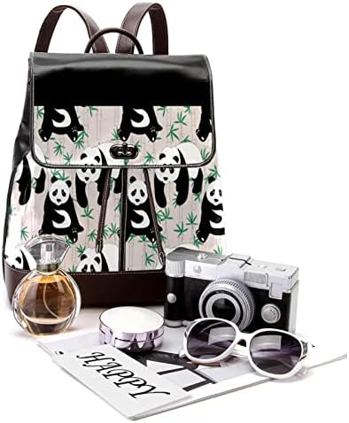 VBFOFBV ruksak za ženske pantalonske bakfa za laptop za žene Putovanje Casual Bag, životinja Panda bambus