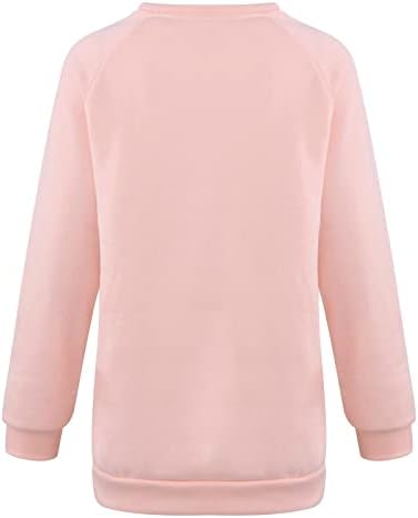 Fandream ženske dukseve Valentines Day Cowl Neck bluze No Hood Work Utility pulover džemperi za žene