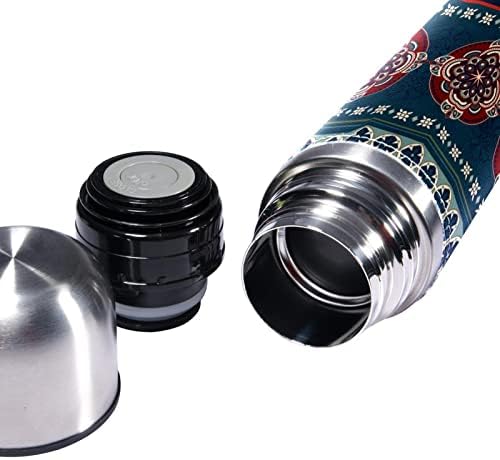 SDFSDFSD 17 oz Vakuum izolirane nehrđajuće čelične boce za vodu Sportska kavana Putna krigla FIRESNA Koža omotana BPA Besplatno, etnički
