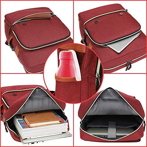 Modoker Vintage laptop ruksak sa USB priključkom za punjenje, backpack torbom za knjige za dame, putnički ruksak otporan na ruksack