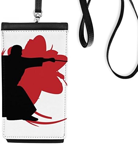 Stab Sakura Japan Outline Telefon novčanik torbica Viseća mobilne torbice Crni džep