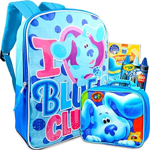 Nick Shop Blue's Clues ruksak školski pribor Set za djecu ~ 4 kom paket sa školskom torbom od 15 Blue's Clues, torbom za ručak, bojankama,