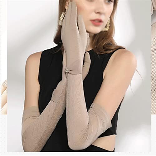 Ljetne ljetne rukavice od svilene kože Žene duge vožnje Jahanje tankih ruku za ruke s pet prstiju rukavi
