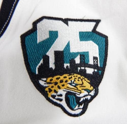 2019 Jacksonville Jaguars 35 Igra izdana bijeli dres 25. 100. zakrpa 42 6 - nepotpisana NFL igra rabljeni dresovi