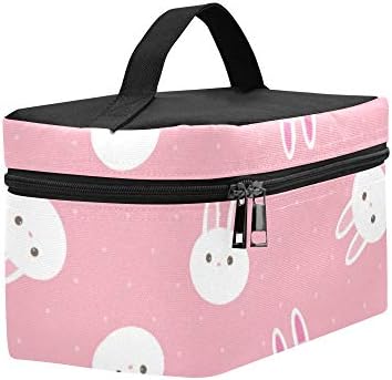 Bešavni uzorak Zečjeg lica iz crtića na ružičastom Bac uzorku kutija za ručak torba za ručak izolovana torba za ručak za žene/muškarce