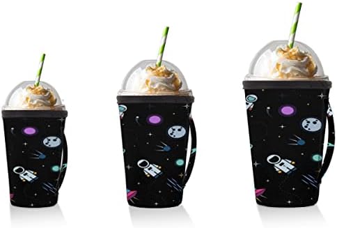Raketni zračni brod Zemlje Astronaut za punjenje za višekratnu upotrebu za punjenje kafe s ručkom neoprenskom ruhom za sode, Latte,
