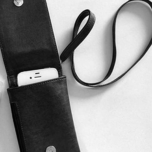 14. februar Love Quote Handwrite Telefon novčanik torbica pametni telefon viseći lažnu kožu crno