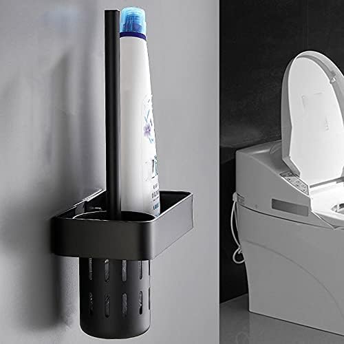 Toaletska četkica nijedna četkica za bušenje Crno kupatilo Četkica i držač zidnih nosača Space aluminijum za wc-wc-crna