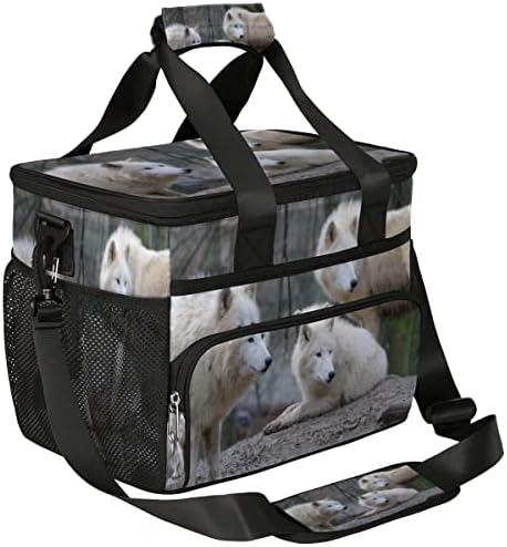 Izolovana torba za ručak šumska slatka životinja Vuk za odrasle velika kutija za ručak za višekratnu upotrebu nepropusna hladnjača