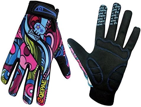 QePAE® dizalične rukavice za prozračice protiv klizanja pune gela za prste za skijanje bicikala - prekrasna boja