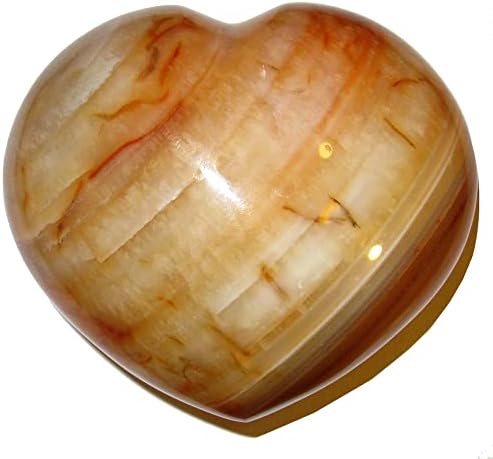 Satenski kristali karnelijski srčani narančasti kristalni iscjeljujući kamen 4,0-4,25 inča