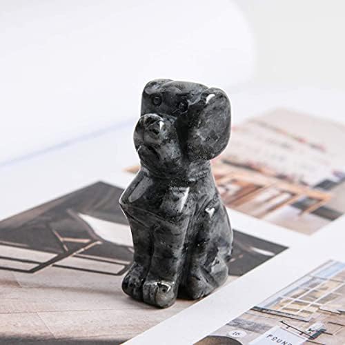 YGline Gemstone Dog figurica figurica FENGSHUI ukras Kip životinja Kolekcionarni