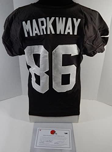 2017 Cleveland Browns Kyle Markway 86 Igra Polovna Braon Tworks Jersey 48 483 - Neincign NFL igra rabljeni dresovi