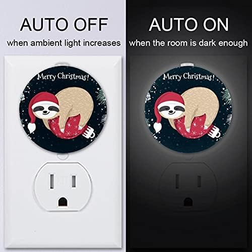 2 paket Plug-in Nightlight LED noćno svjetlo sa senzorom sumrak-to-Dawn za dečiju sobu, dečiju sobu, kuhinju, hodnik Sretan Božić