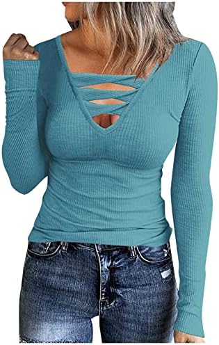 Trebinski džemperi za žene, dame casual šareni gradijent tanki fit u vrat sa majicom dugih rukava