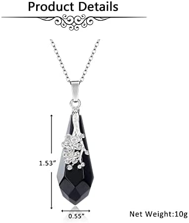 Jovivi zacjeljivanje kristalna ogrlica sa srebrnim cvijećem ametista Ametist Rose Quartz ogrlica Kristalni kamen Privjesak Gemstone