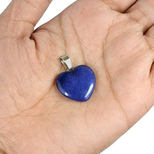 Prirodni iscjeljivanje kamena privjesak mali oblik srca kristalni kameni privjesak / loket s metalnim lancem za reiki ljekovit i kristalno