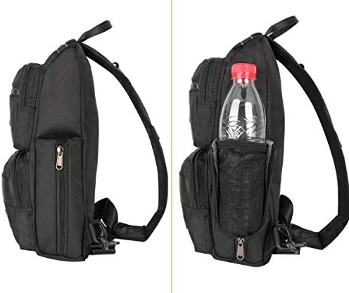 Larswon ruksačka torbica, mali ruksak za ruksak ruksak crossbody torbe za žene muškarci košara za torbu za putni ruksak crni