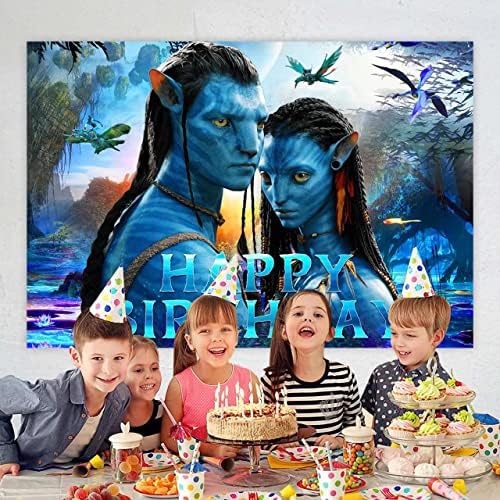 Tema crtanih filmova i animacije Avatar Rođendanska pozadina viseća tkanina, Avatar potrepštine za rođendanske zabave, Rođendanska
