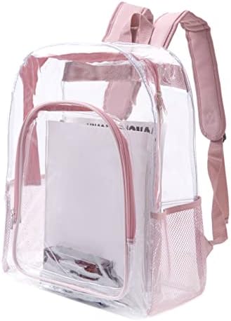Hasiobanyu Cute Clear Rappack prozirna Pogledajte preko plastičnih ruksaka za žene i djevojke, dječje školske knjige, fakultet, muzički