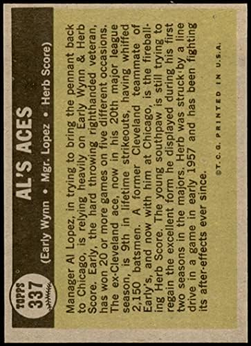 1961 FAPPS 337 al's aces al lopez / herb Ocjena / rano wynn chicago bijeli sox ex bijeli sox